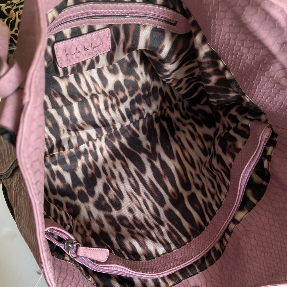 Nicole Miller Faux Leather Hobo Bag